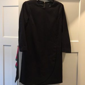 Black long sleeve shift dress